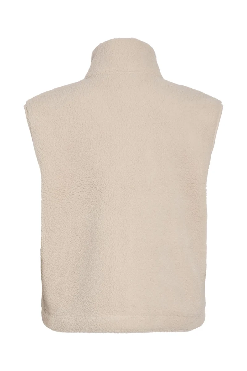 Noisy May - Nmmasey Short Teddy Vest - 4982039 Silver Lining