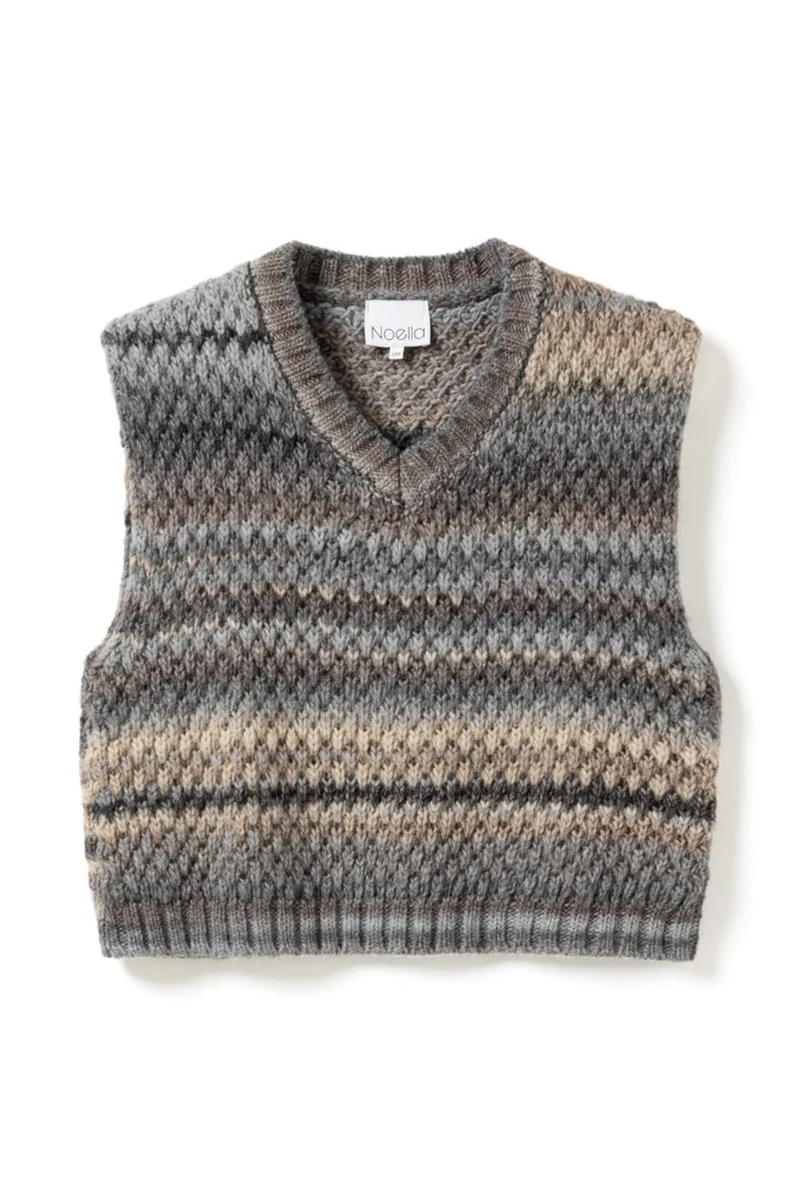 Noella - Gio Knit Vest 10872143 - 906 - Light Grey Mix