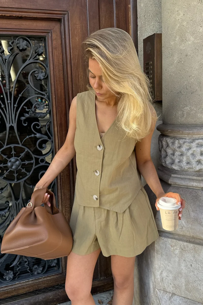 BYIC - Celinaic Vest - lkhaki Light Khaki