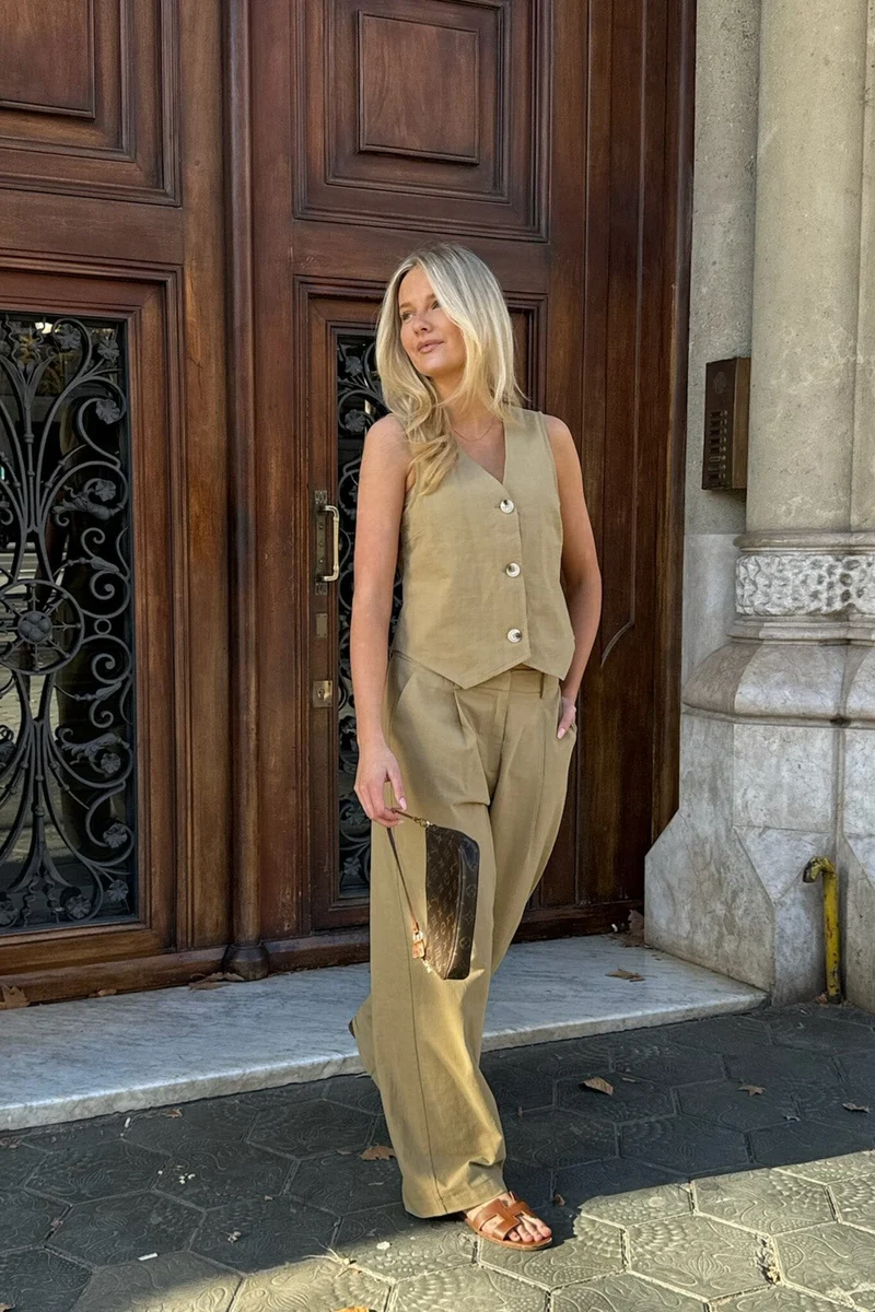 BYIC - Celinaic Vest - lkhaki Light Khaki