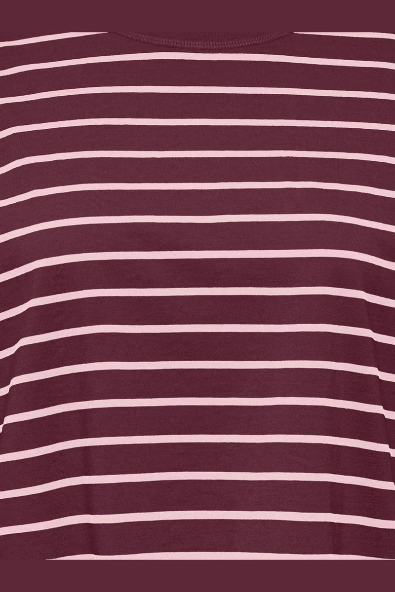 Only - Onlhappy L/S O-Neck Stripe Tee - 5203236 Fig Pale Lilac Lena