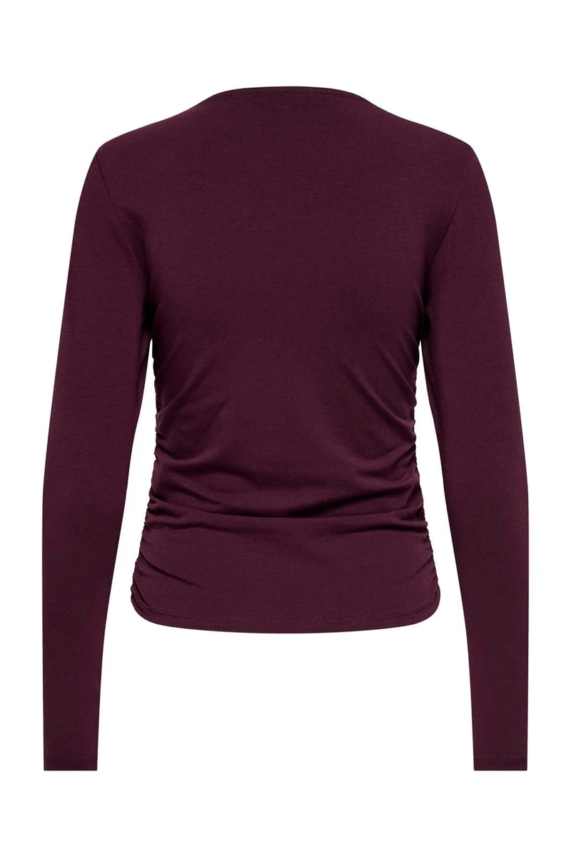 Only - Onlmira Life L/S Ruching Top - 5041020 Winetasting