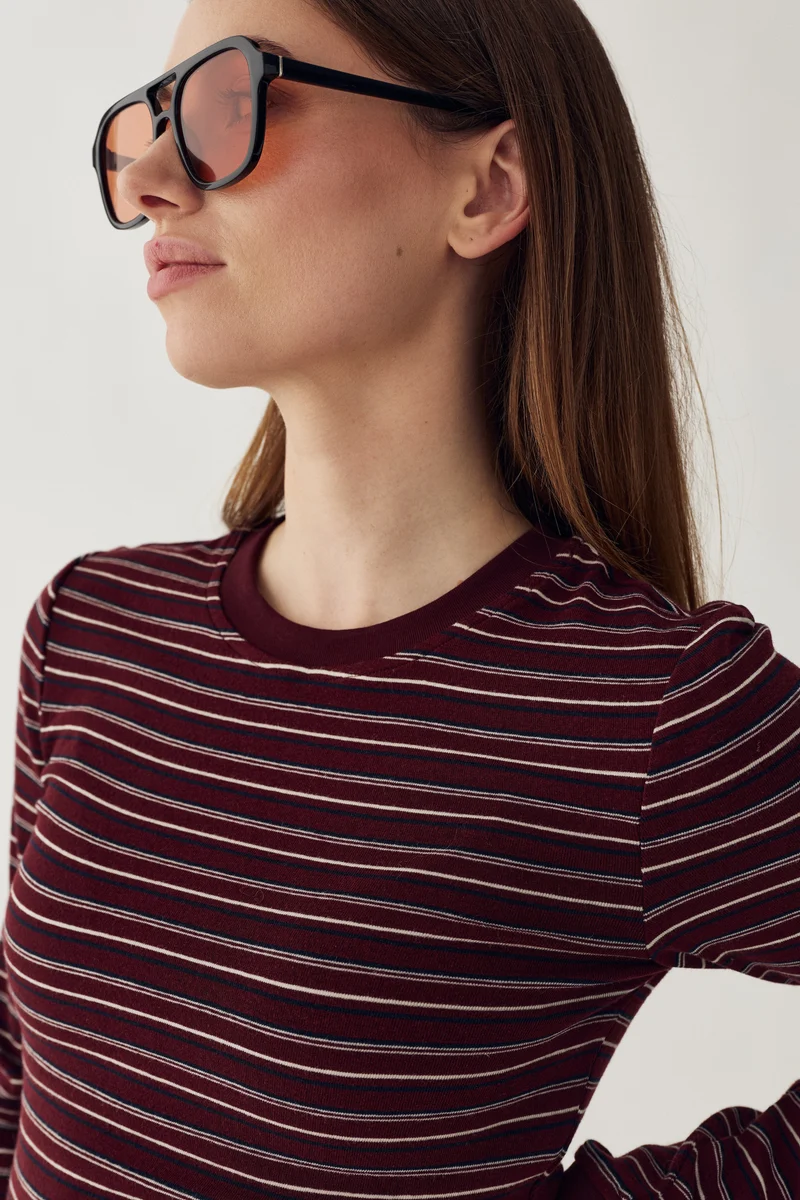 Noella - N-Mykel Ls Top 16540002 - 1511 - Dizzy Burgundy Stripe