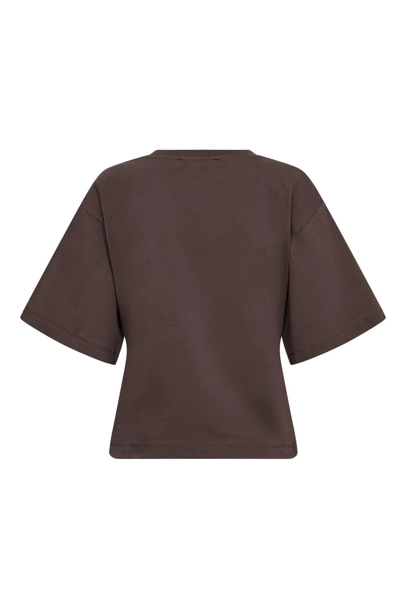 Co´Couture - 43013 Zengacc Tee O-Neck 500108 - 20003 - Dark Brown