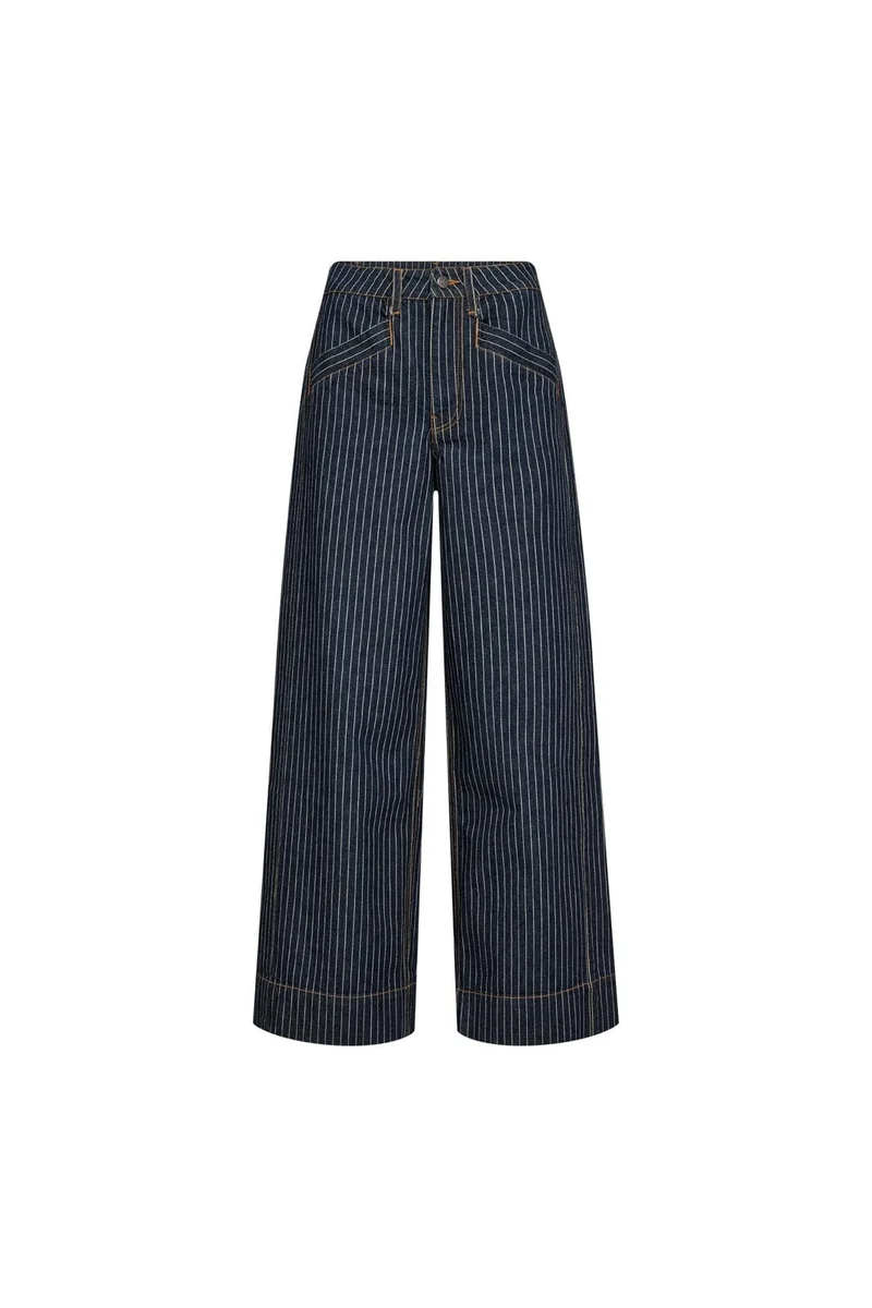 Co´Couture - Siggacc Stripe Pant 500039 - 45001 - Denim Blue