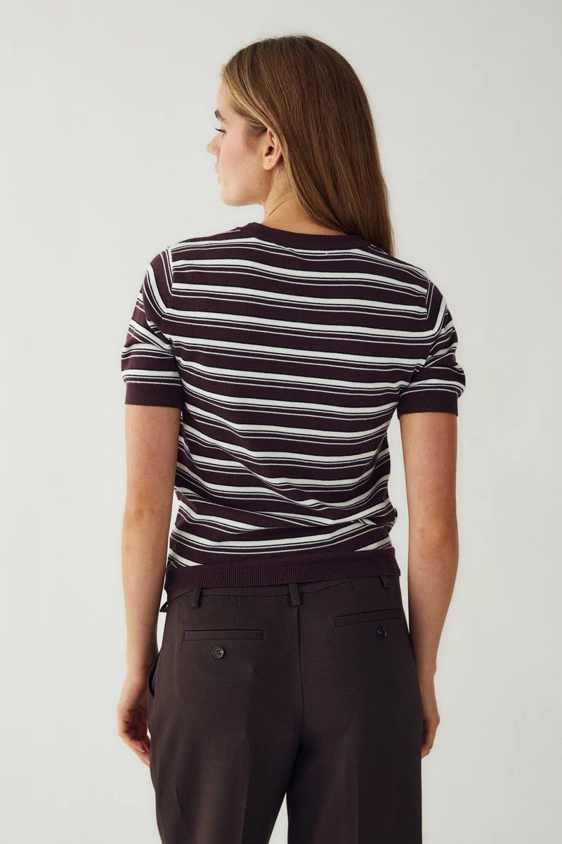 Noella - N-Muna Knit 16010001 - 485 - Dannia Chocolate White Stripe