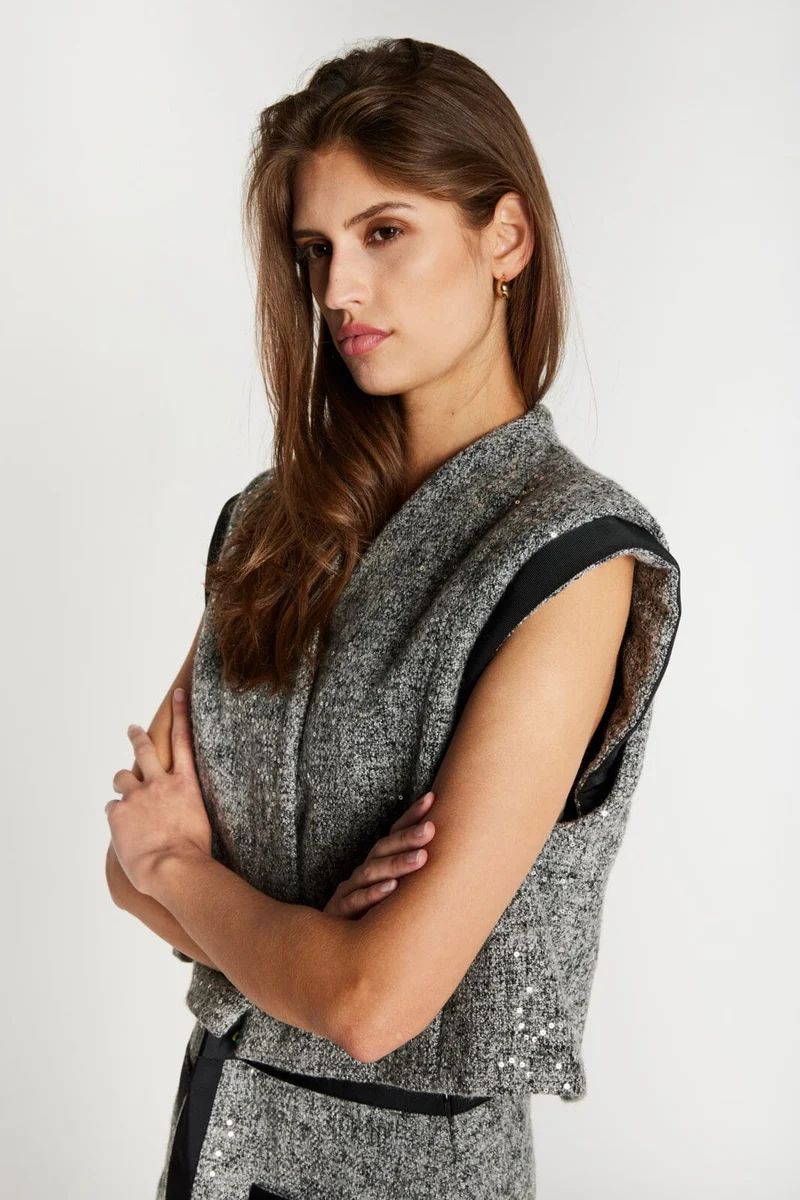 Bruuns Bazaar - Rhytisbbsila Vest Bbw5143 - Grey Melange