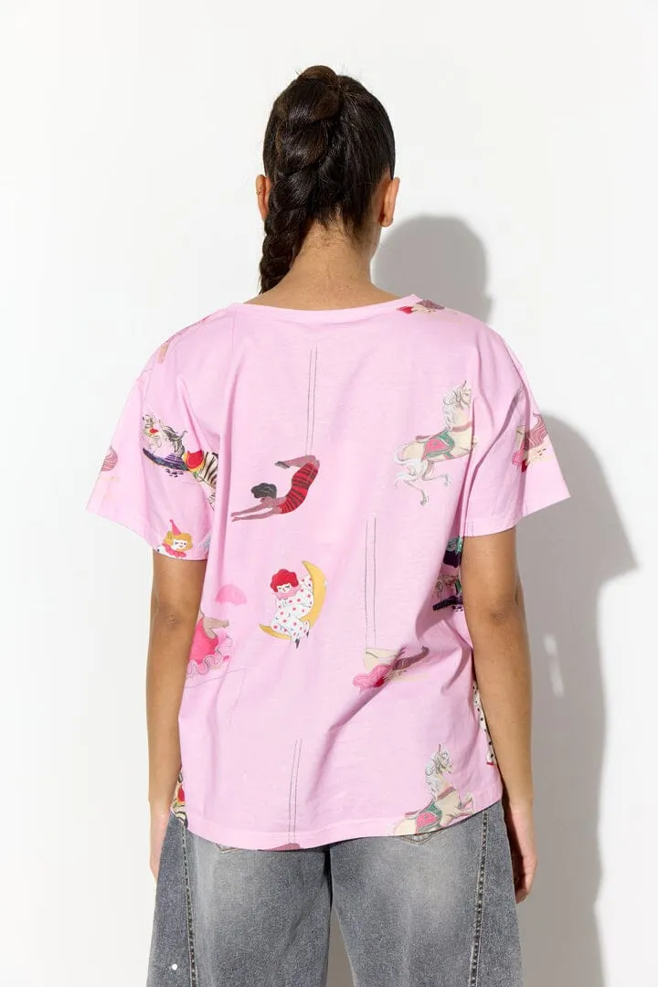 Hunkøn - Mirage T-Shirt 26502 - Pink Showstopper Art Print