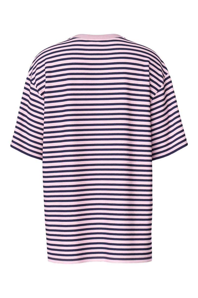 Pieces - Pcsadie Ss T-Shirt - 5185439 Roseate Spoonbill Maritime Blue