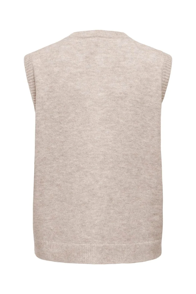 Only - Onlolivia Sl Button Vest Cc Knt - 5101156 Humus Melange/Dtm Button