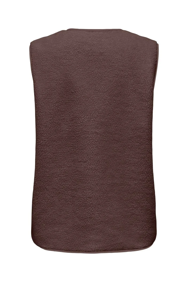 Only - Onlbaby Teddy Vest - 5100911 Chocolate Martini