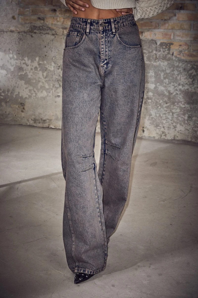 Haute L'Amitié - Drew Barrel Panel Jeans HL10848 - Mocca