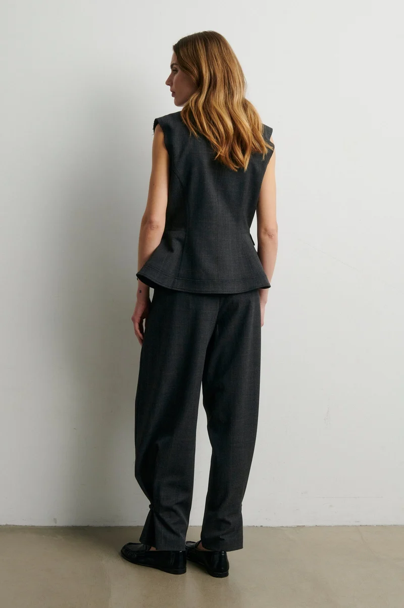 Second Female - Anjou Waistcoat 60962 - 7003 Dark grey melange