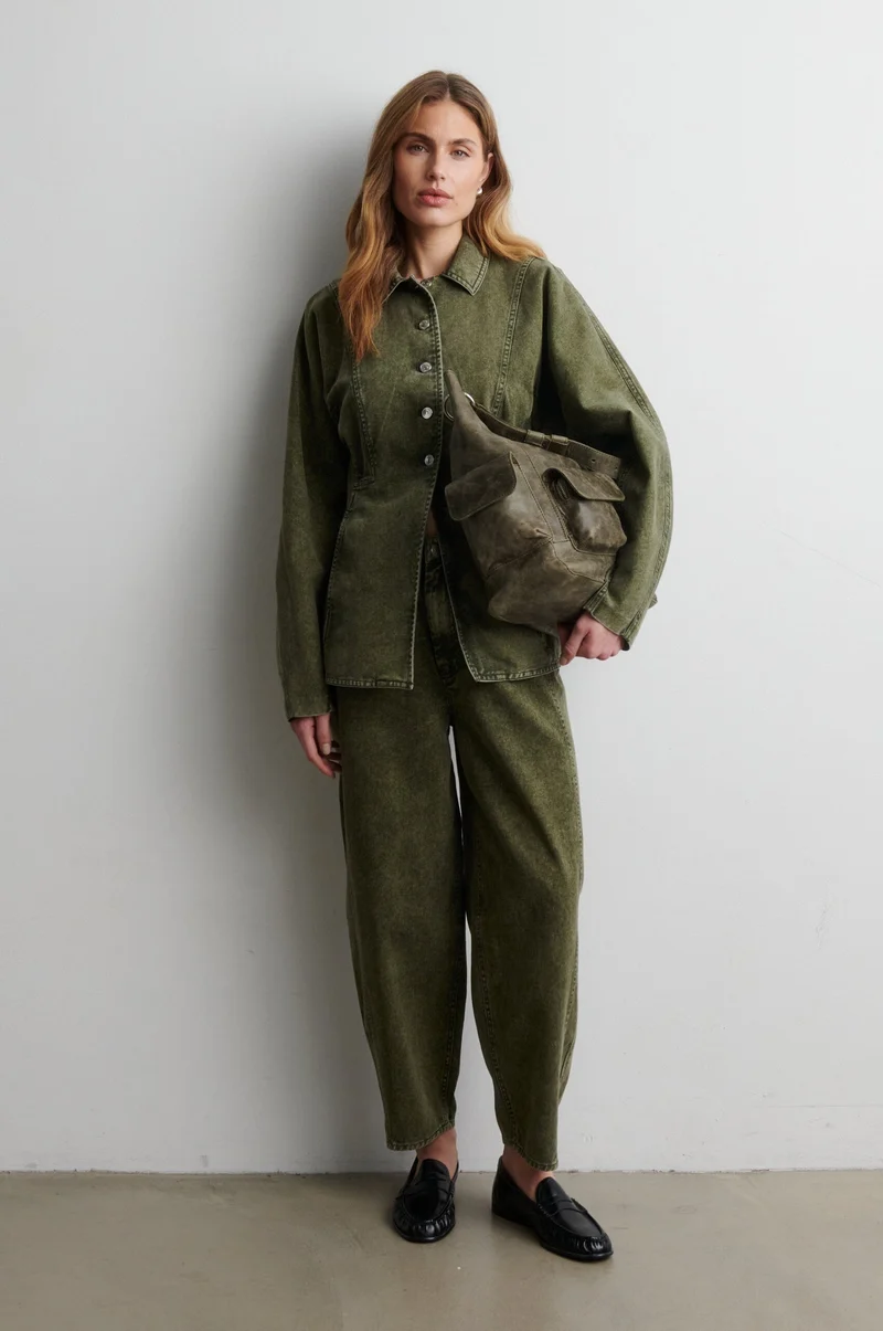 Second Female - Jaye Denim Barrel Jeans 60948 - 4117 Green Denim