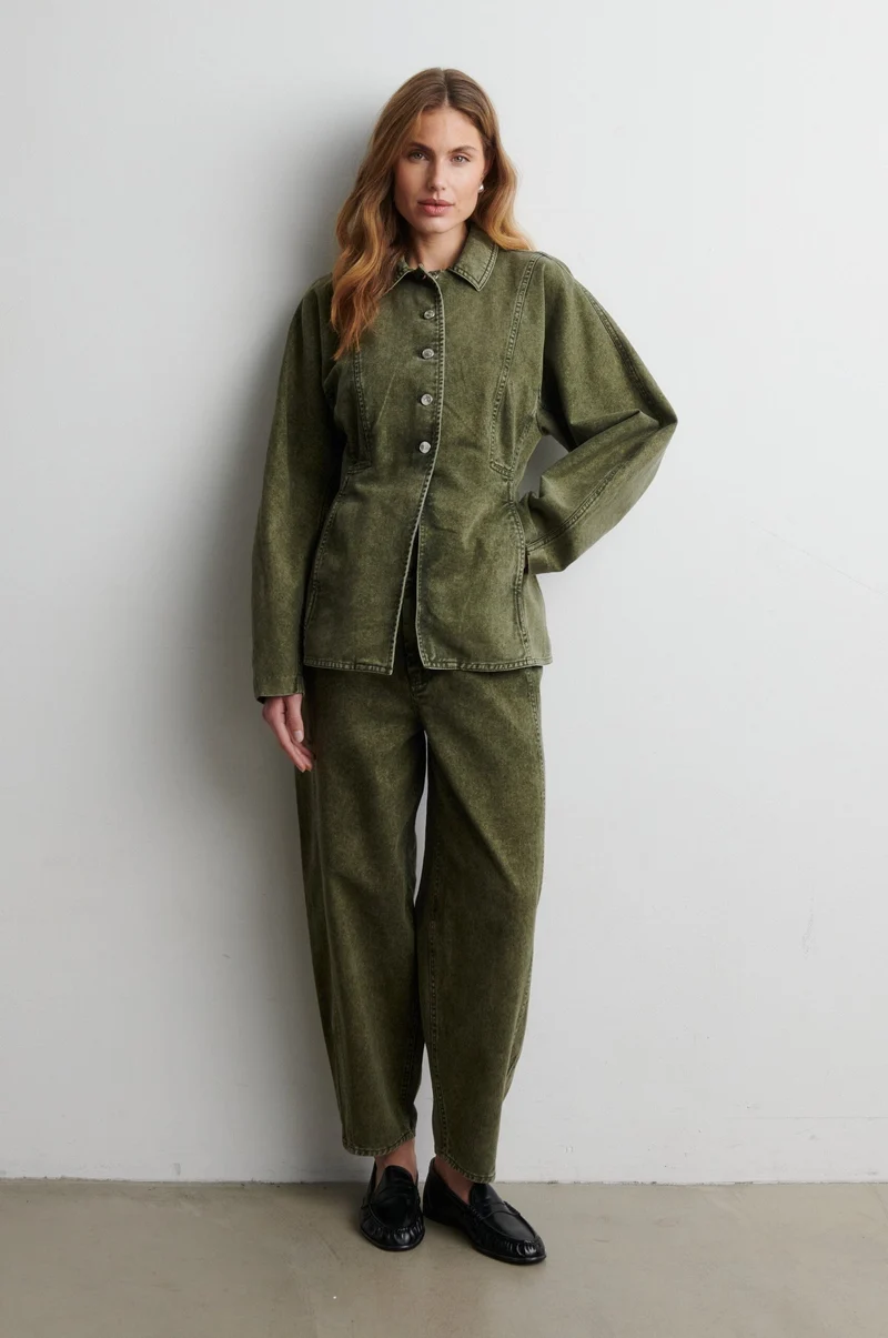 Second Female - Jaye Denim Barrel Jeans 60948 - 4117 Green Denim