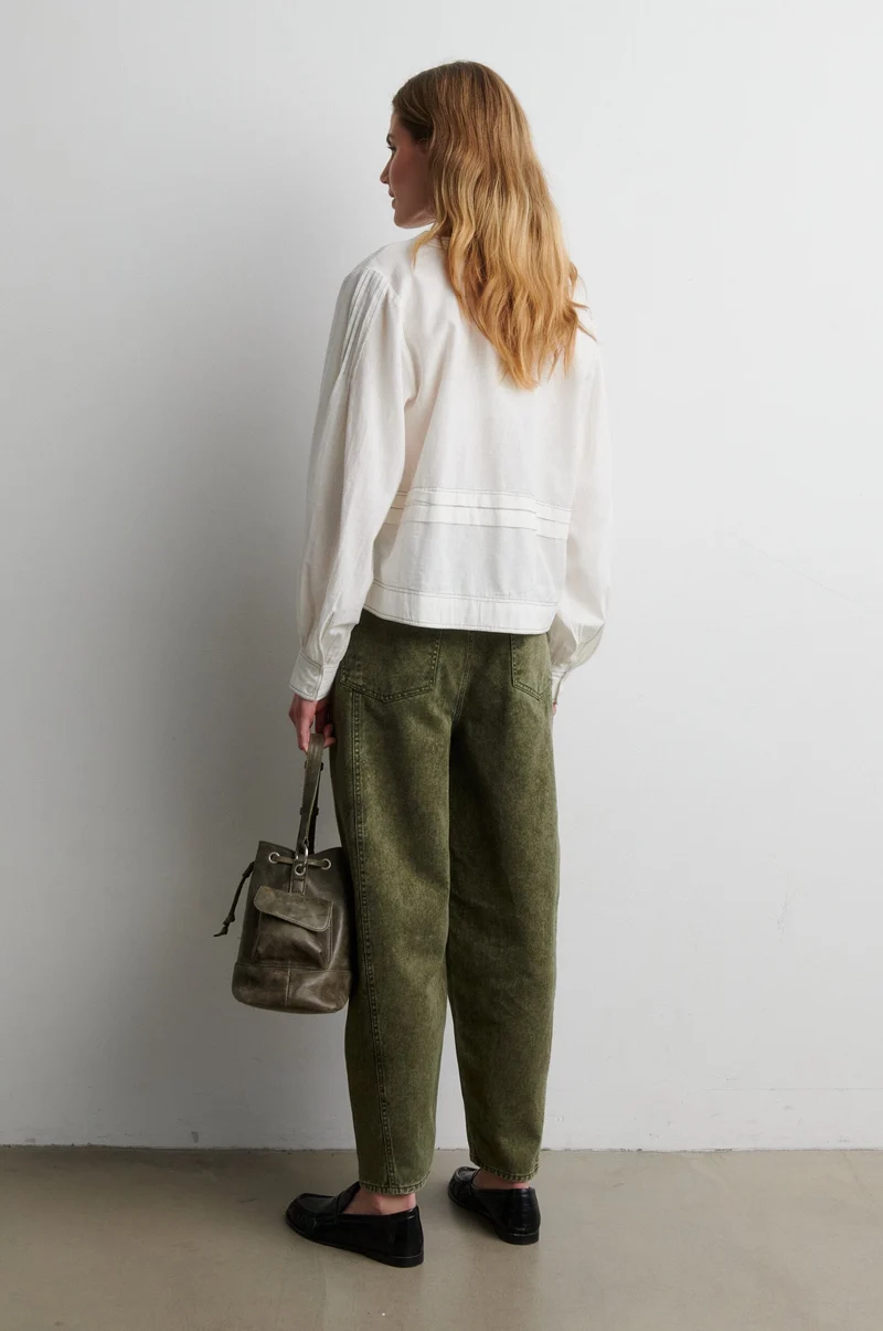 Second Female - Jaye Denim Barrel Jeans 60948 - 4117 Green Denim