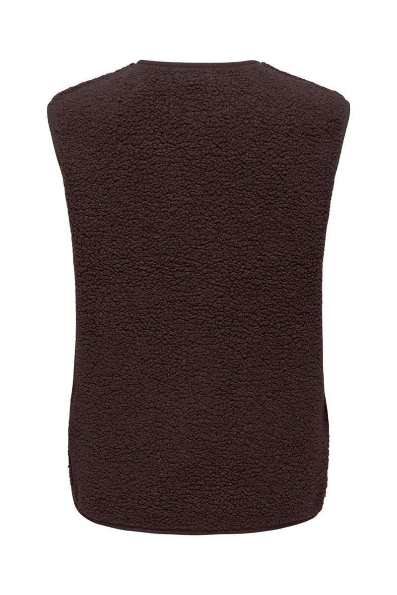 JDY - Jdysimina Teddy Waistcoat Qiq - 5102629 Chocolate Torte