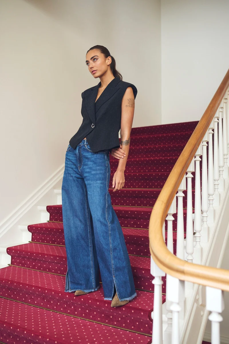 Gossia - Lianago Waistcoat G3086 - Black Melange