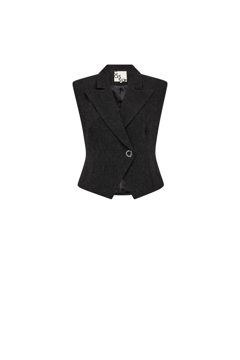 Gossia - Lianago Waistcoat G3086 - Black Melange