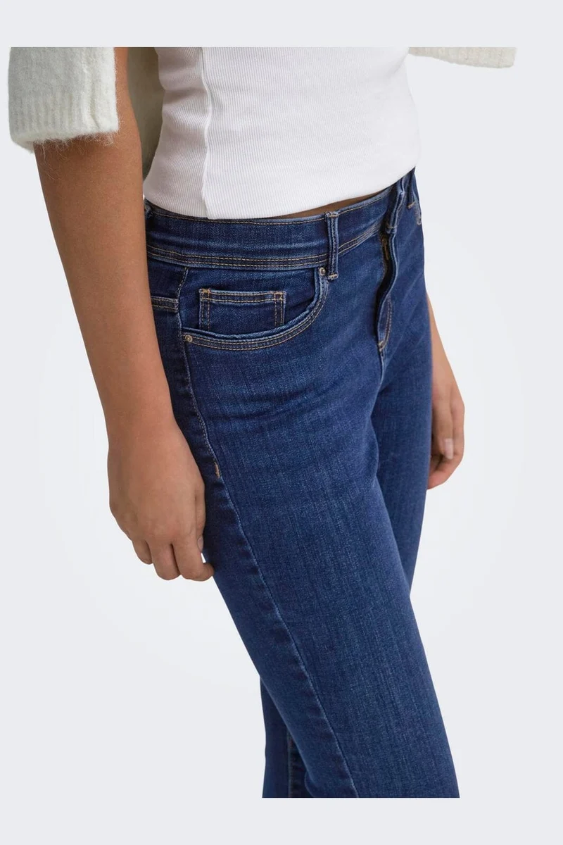 Only - Onllinea Mid Waist Lank - 5153998 Dark Blue Denim
