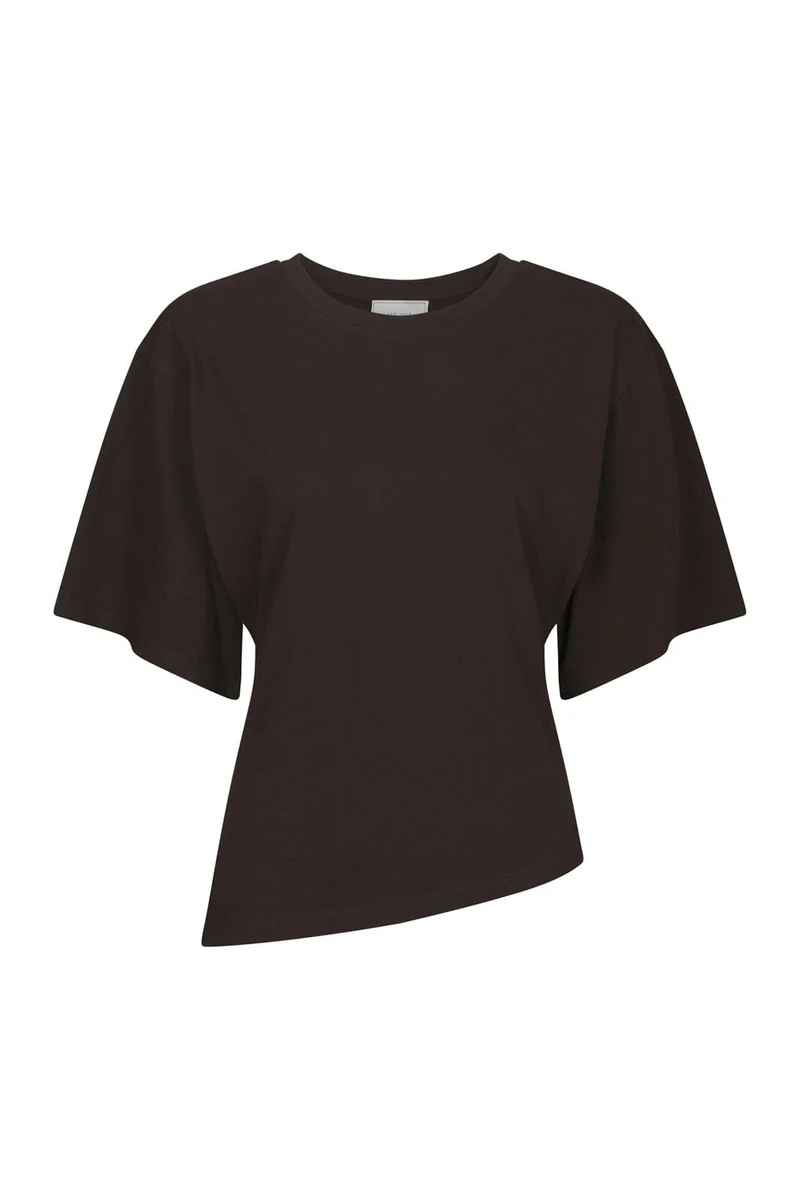 Neo Noir - Alira Boxy Tee 169728 - 676 - Dark Brown