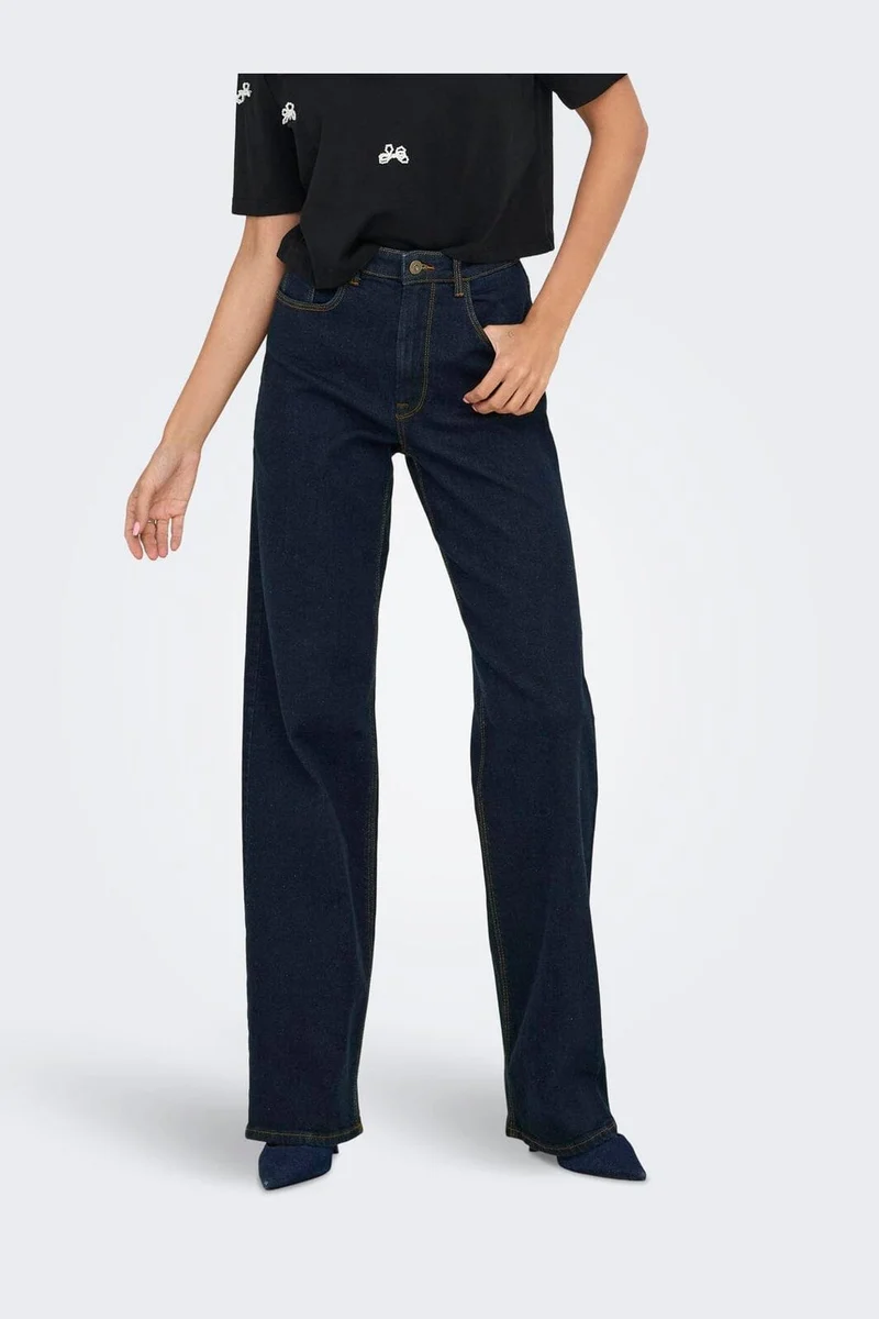 Only - Onlzenia Wide Leg Box - 4893136 Dark Blue Denim