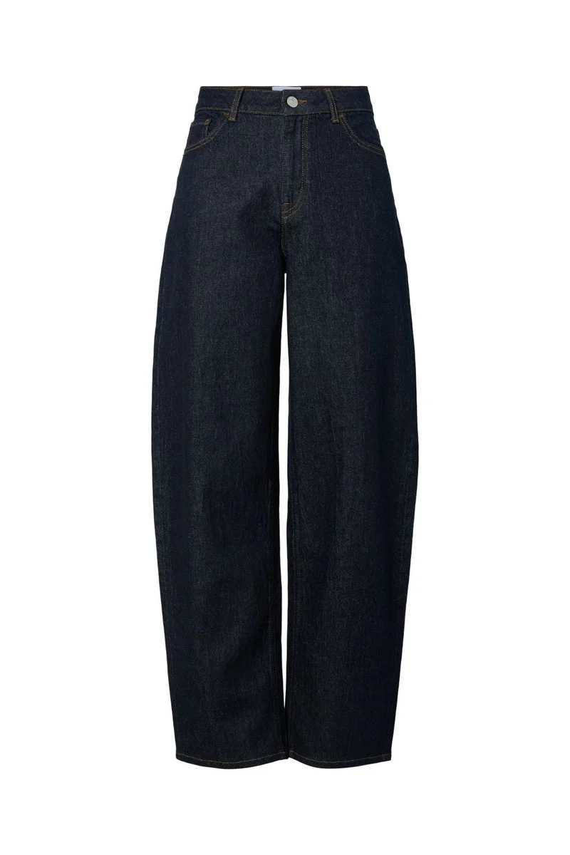 Pieces - Pcgrace Barrel Jeans - 5039576 Dark Blue Denim Rinse
