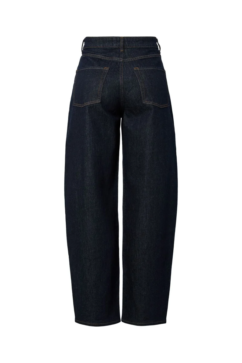 Pieces - Pcgrace Barrel Jeans - 5039576 Dark Blue Denim Rinse