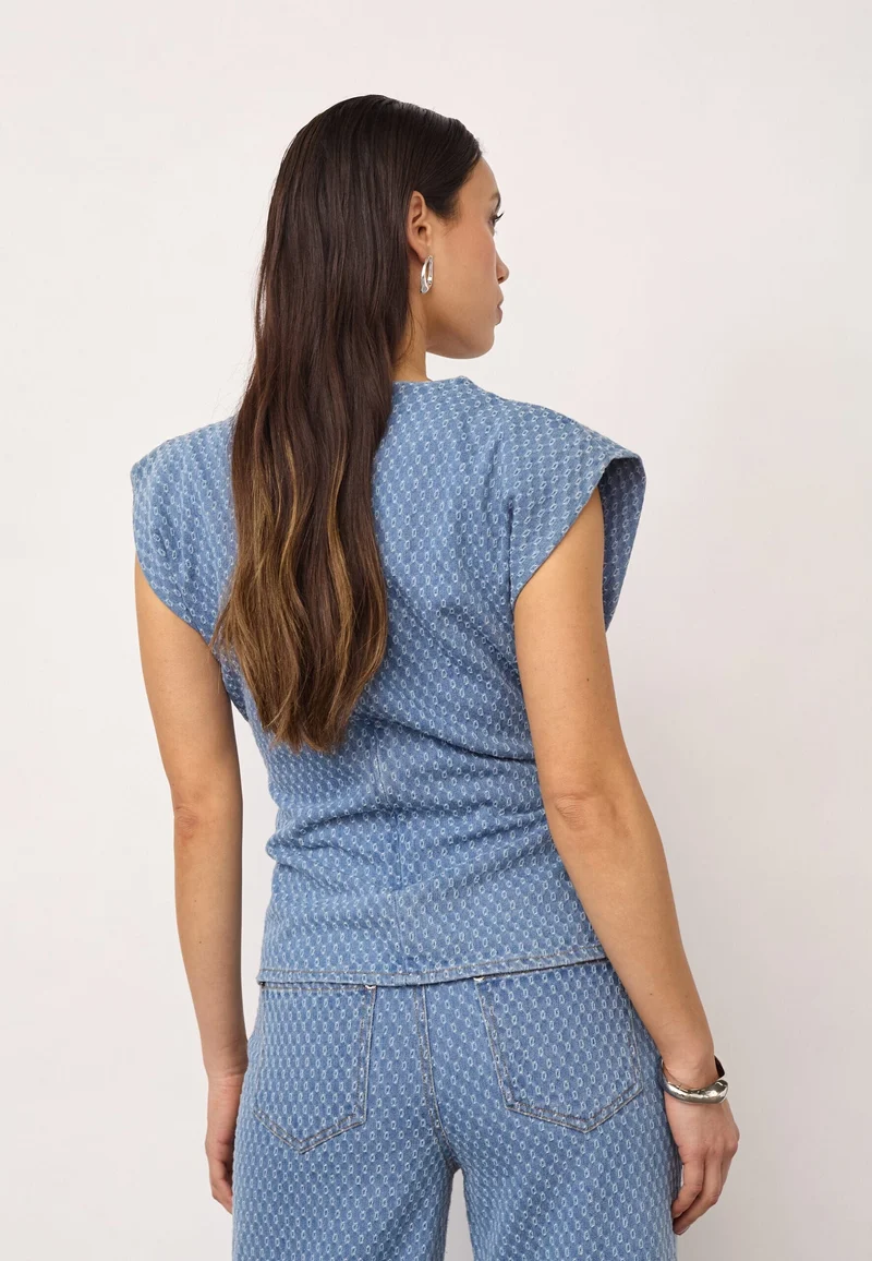 Co´Couture - Antocc Denim Pleat Top 500177 - 45004 - Light Denim
