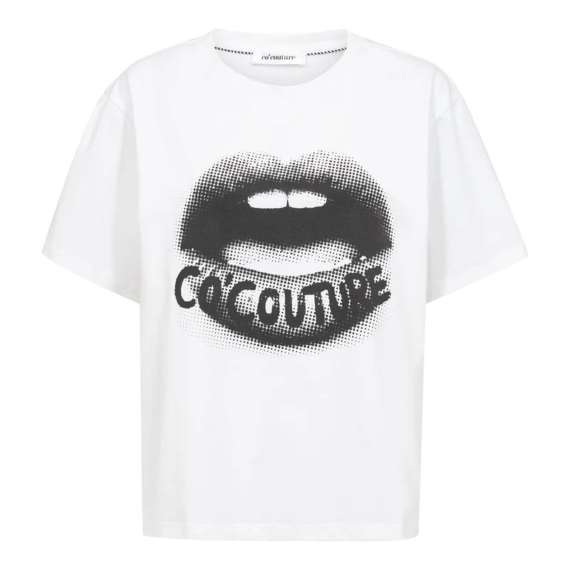 Co´Couture - Lipcc Coco Box Tee 500066 - 10001 - White