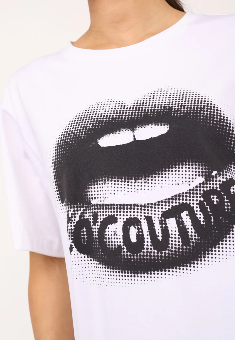 Co´Couture - Lipcc Coco Box Tee 500066 - 10001 - White