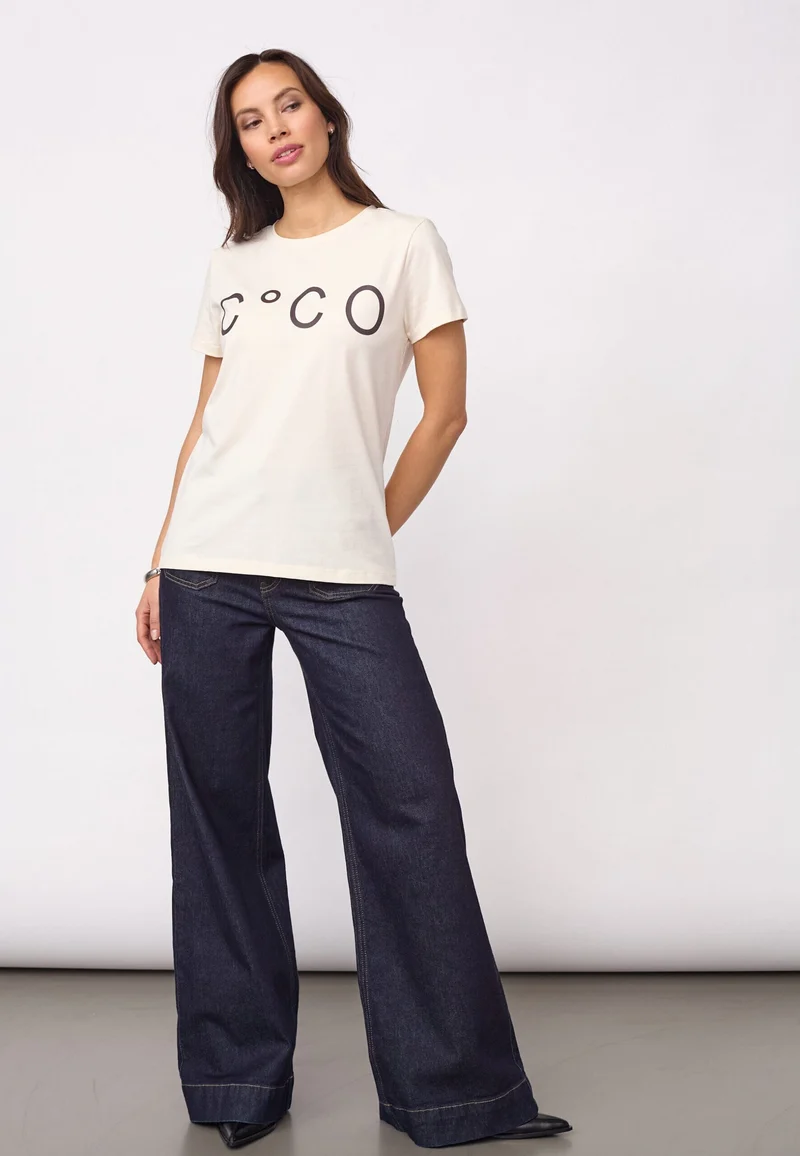 Co´Couture - 33200 Signaturecc New Tee 500100 - 10004 - Pearl