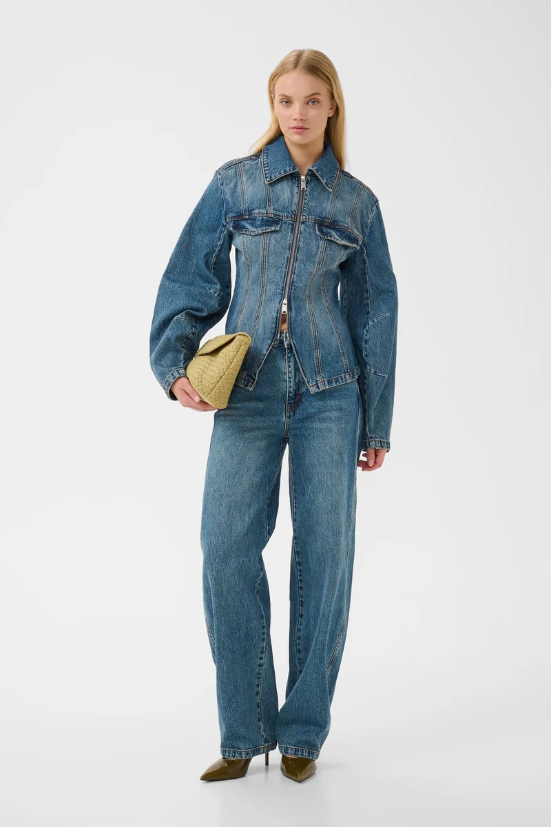 Gestuz - Gzmelu Barrel Jeans 10911344 - 109598 - Classic Mid Blue Wash