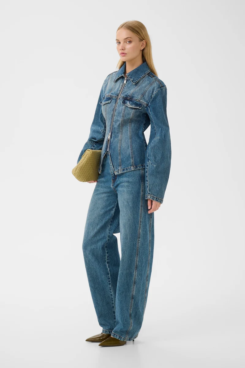 Gestuz - Gzmelu Barrel Jeans 10911344 - 109598 - Classic Mid Blue Wash
