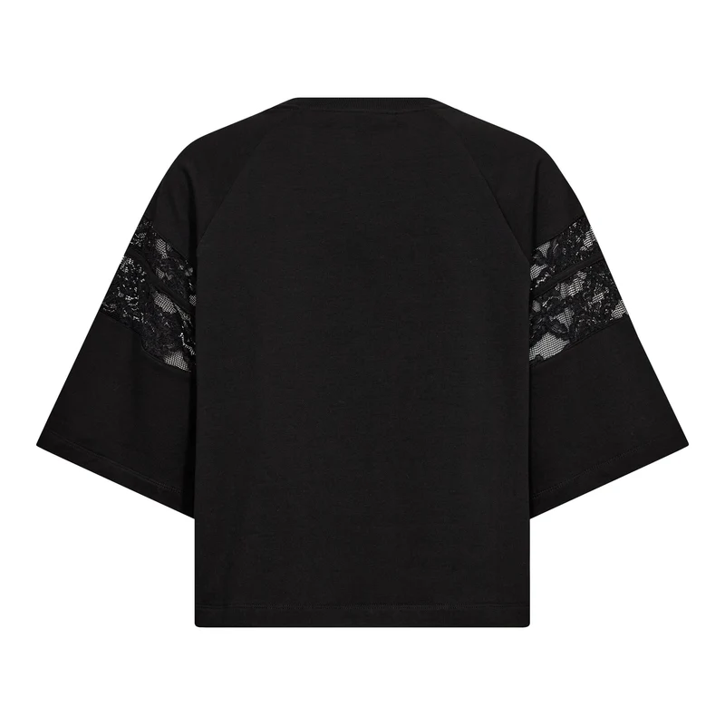 Co´Couture - Elycc 87 Lace Tee Sweat 500029 - 65001 - Black
