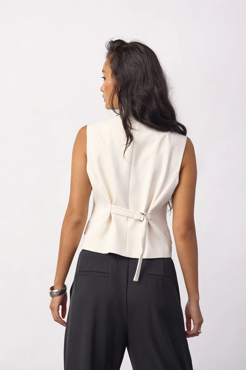 Co´Couture - Alinicc Wrap Vest 500082 - 10006 - Bone