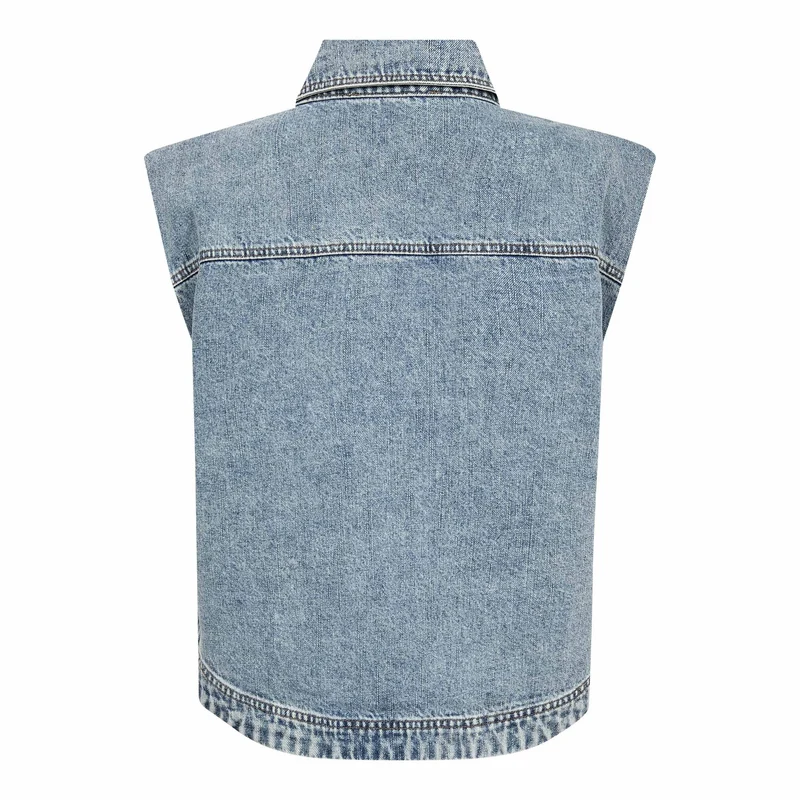 Co´Couture - Denicecc Denim Vest 500078 - 45007 - Bleach Denim