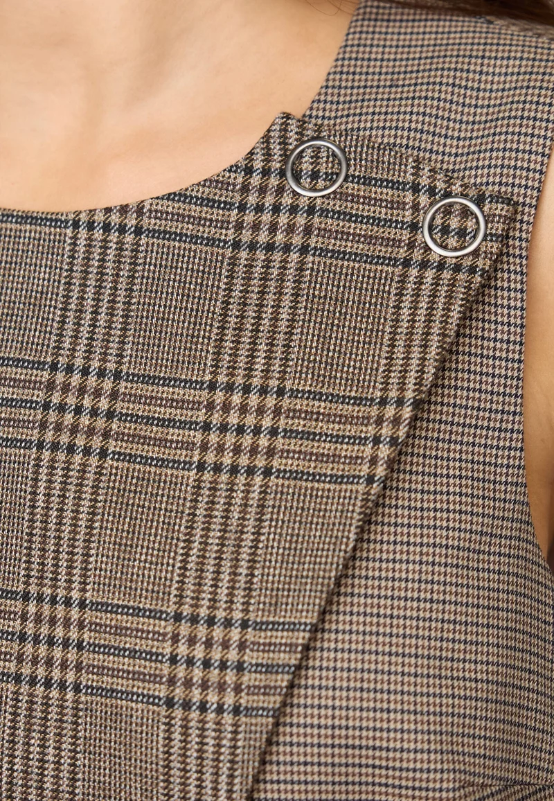 Co´Couture - Veyacc Check Wrap Vest 500142 - 20002 - Brown