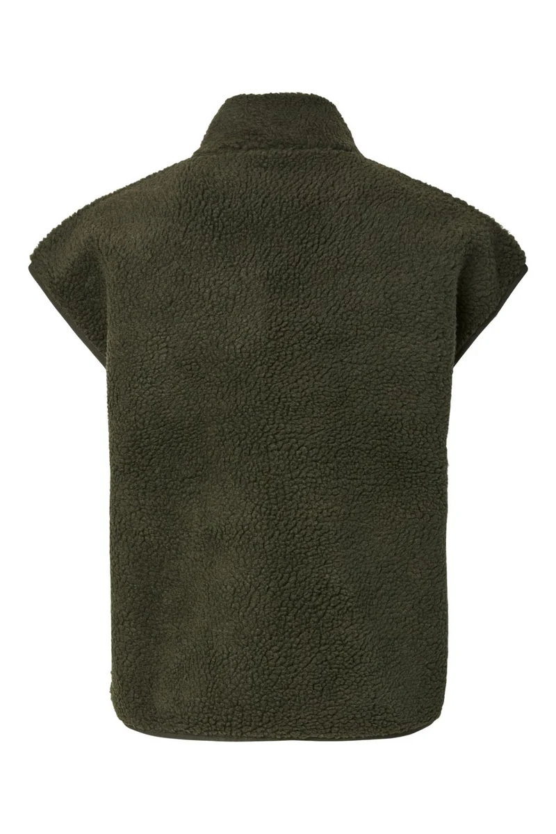 Pieces - Pcsadia Teddy Vest - 5055024 Forest Night