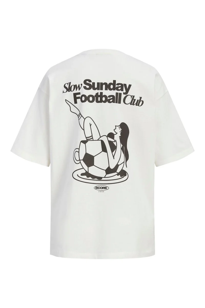 Jjxx - Jxmillow Loose Ss Tee Stydss26 - 5163387 Cloud Dancer Sunday Football