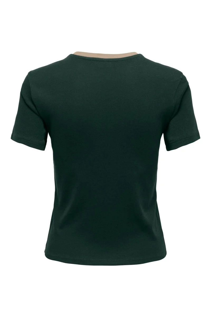 Only - Onlbina S/S Short Top Solid - 5209941 Scarab Biscotfi Contrast