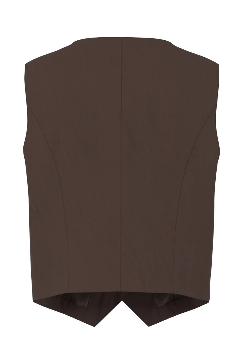 Pieces - Pcbosella Vest - 5052249 Hot Fudge