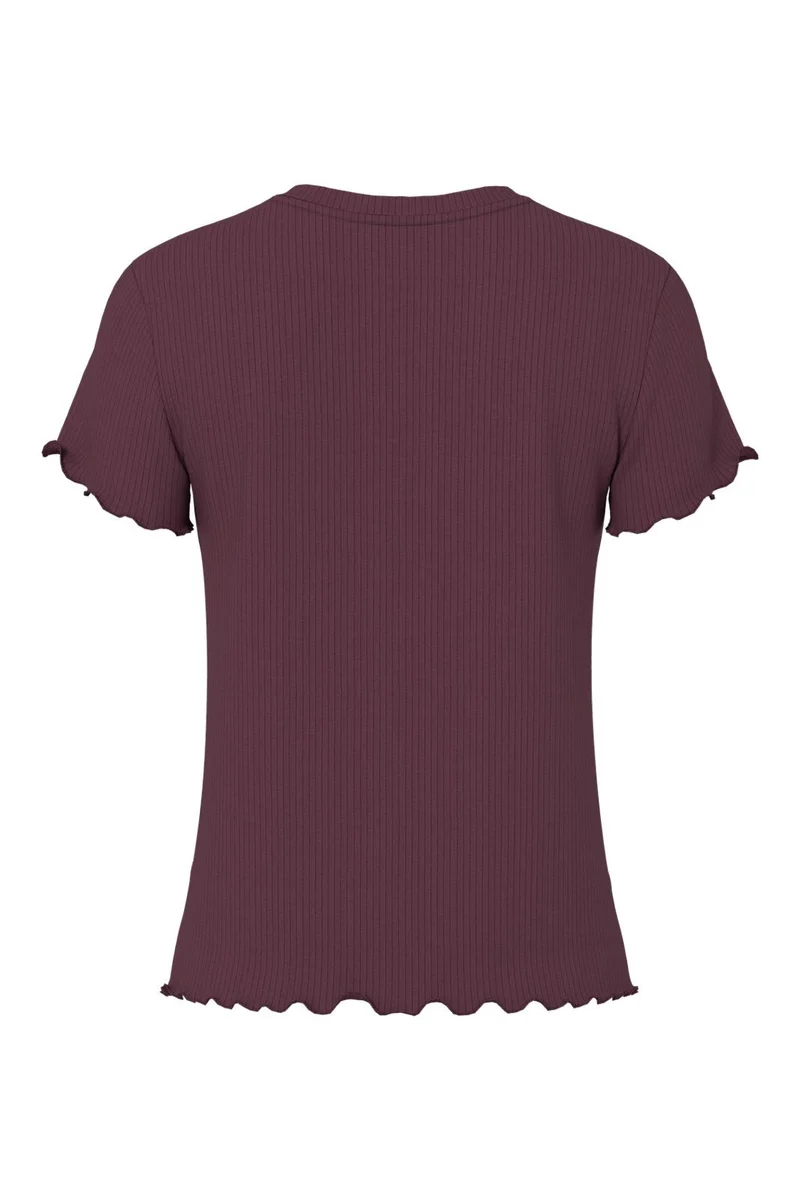 Pieces - Pcnicca Ss O-Neck Top - 5048765 Winetasting