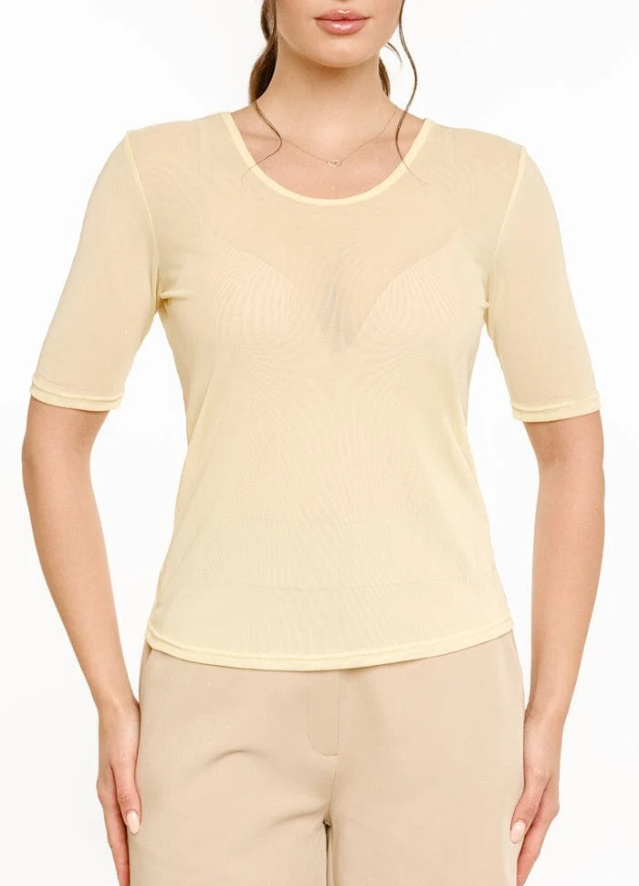 Liberte - Mesh Ss Tshirt 22064 - Yellow
