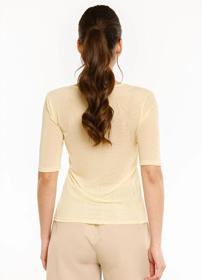 Liberte - Mesh Ss Tshirt 22064 - Yellow