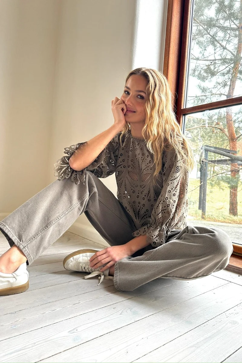 Neo Noir - Simona D Pants - Dusty Brown