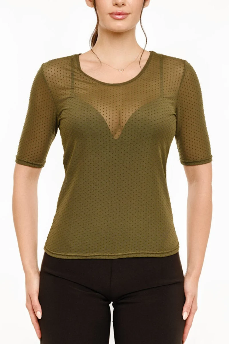Liberte - Mesh Ss Tshirt, Dot 22011 - Army