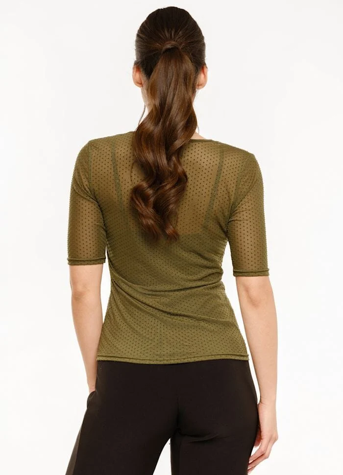 Liberte - Mesh Ss Tshirt, Dot 22011 - Army