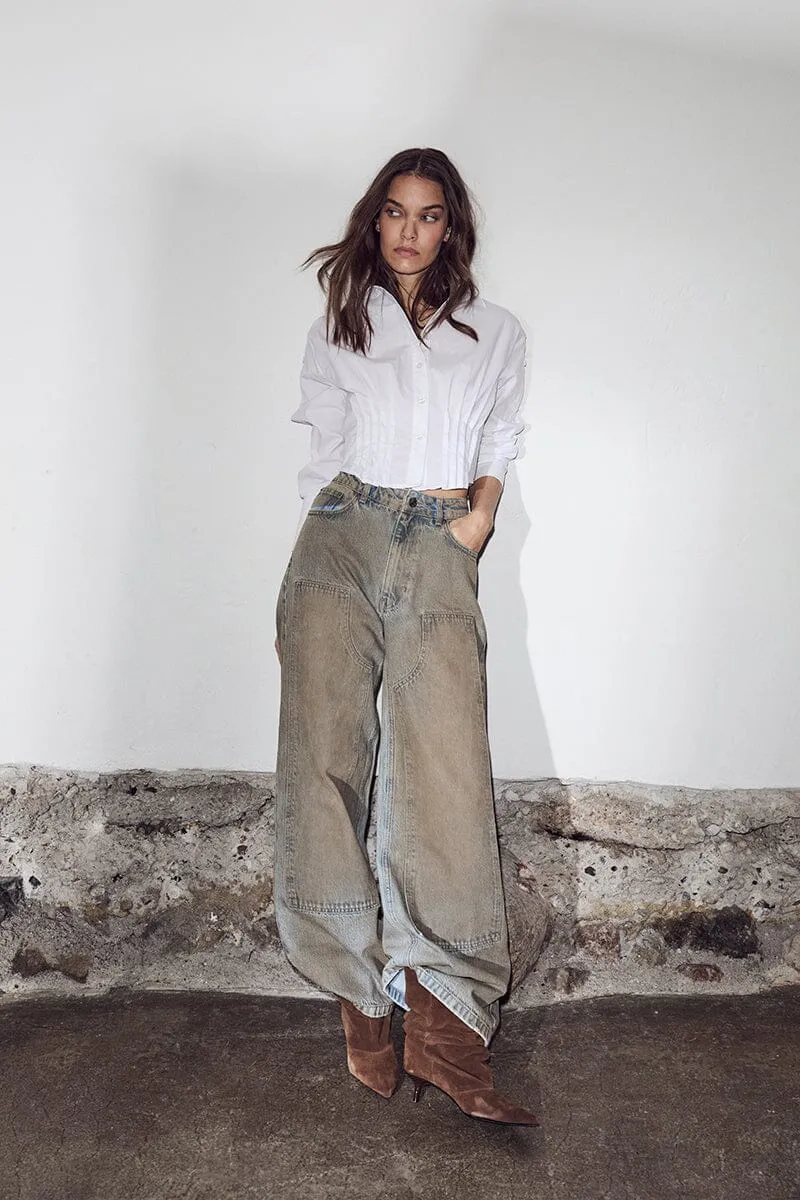 Haute L'Amitié - Celeste Patch Vintage Jeans HL10756 - Vintage Wash
