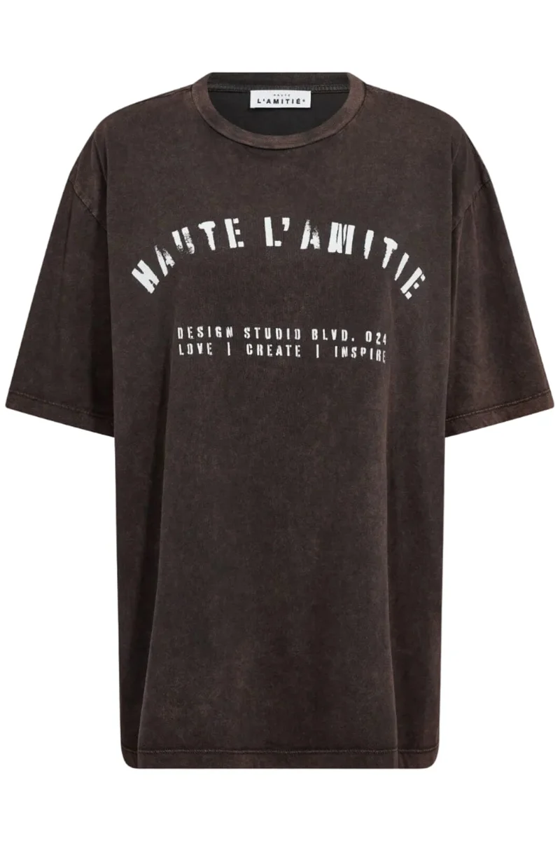 Haute L'Amitié - Noma Acid Curve Studio Tee HL10607 - Mocca Acid Wash